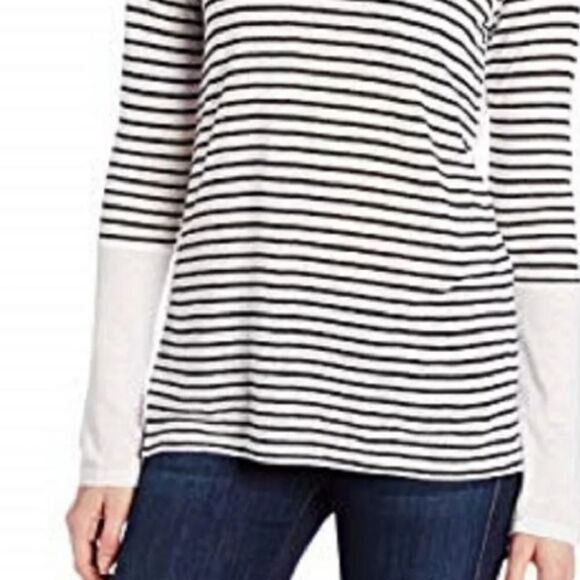 NWT NYDJ WOMEN'S STRIPED LONG SLEEVE TOP LARGE - Picture 4 of 6